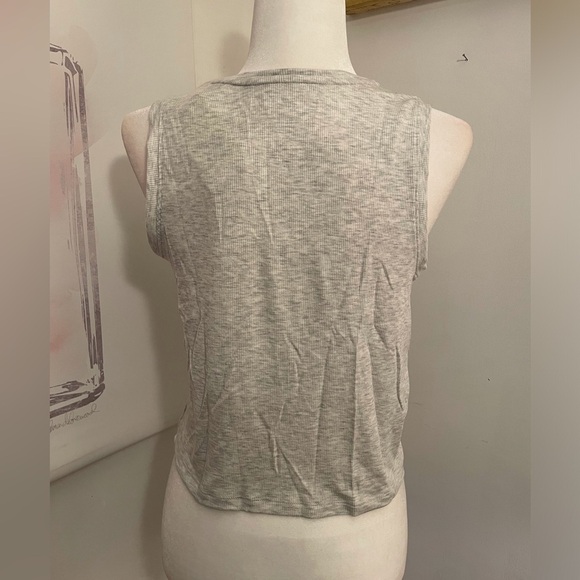 All In Motion Crop Tank Top in Gray - Picture 3 of 9